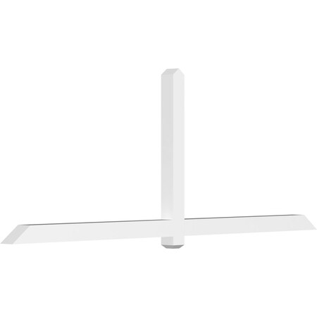 Ekena Millwork Eugene Architectural Grade PVC Gable Bracket, 108"W x 40 1/2"H x 4"D x 4"F, 9/12 Pitch GBP108X41X0404EUG00